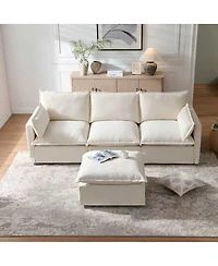 Streamdale Furniture 93.31" Modular Sectional Sofa Couch for Living Room, Modern L-shaped Sofa