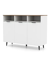 Gouun Sideboard Buffet Cabinet with 5-Position Adjustable Shelves, 47 x 16 x 35