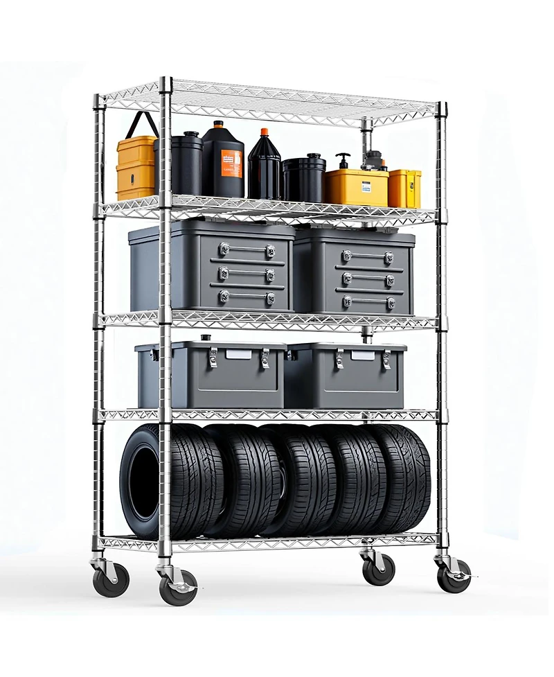 Streamdale Furniture 5-Shelf Heavy Duty Wire Storage Shelving Unit