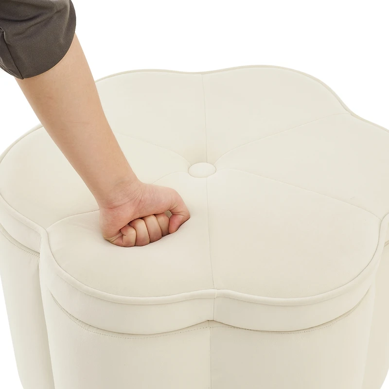 Streamdale Furniture Petal Storage Ottoman Set of 2