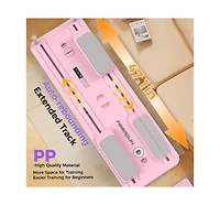 Fed Fitness 5 1 Folding Pilates Board, Reformer Set with 300 Lbs Weight Capacity, Portable Home for Woman