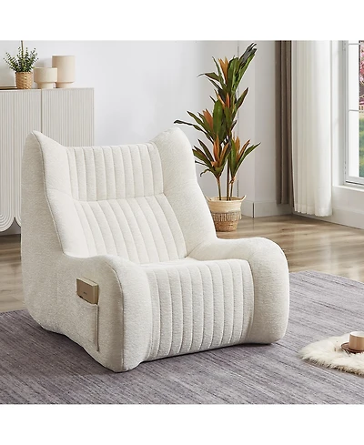 Rainsken Bean Bag Chair, Oversized Comfy Lazy Floor Lounge Sofa with Armrests and Back Support for Living Room, Bedroom or Dorm