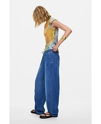 Desigual Women's Elastic Long Denim Trousers