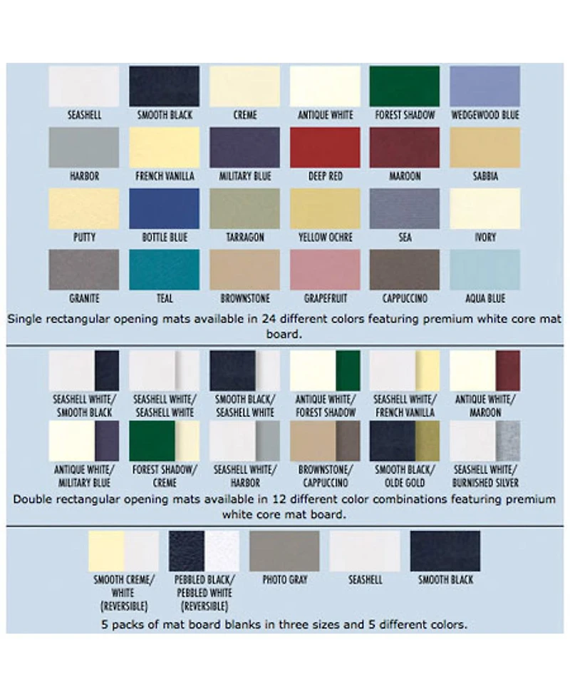 Logan Graphics Palettes Collection, Pre Cut 11x14/7.5x11.5" Double Mat with Opening for a 8.5x11" Photo