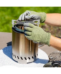 Sunnydaze Decor 3-Piece Stainless Steel Smokeless Fire Pit Accessory Kit