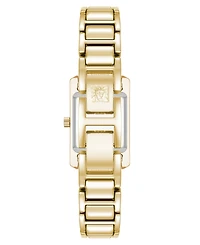 Anne Klein Women's Quartz Rectangle Gold-Tone Alloy Metal Bracelet Watch 20mm