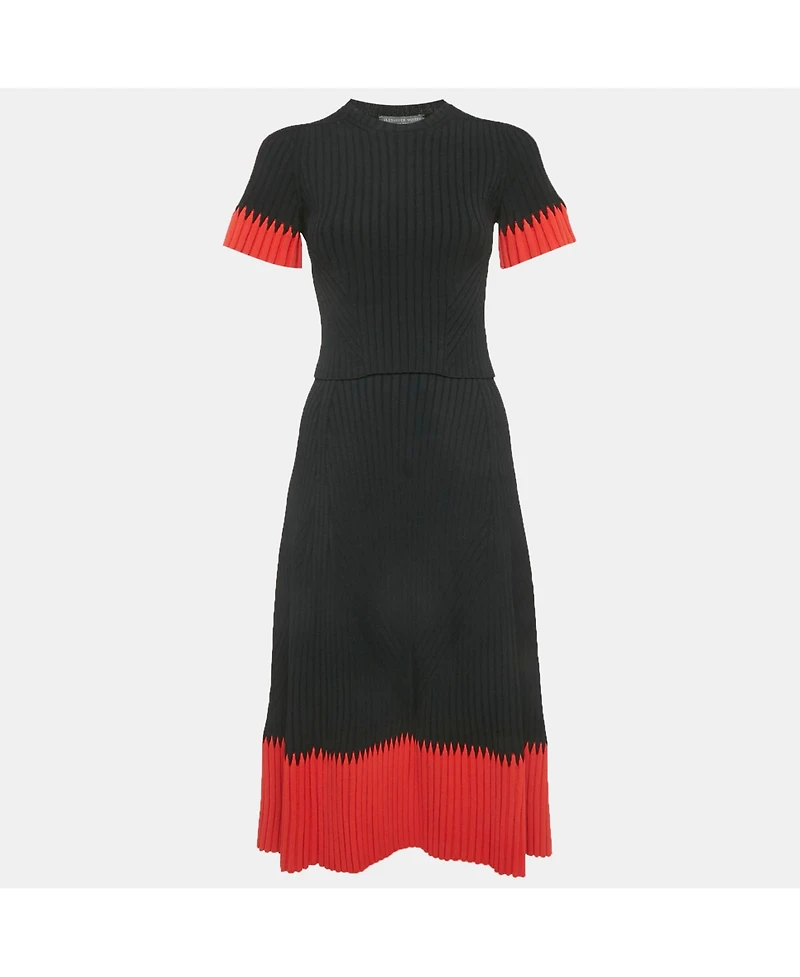 Pre-Owned Alexander Mcqueen Women's Rib Knit Skirt Set