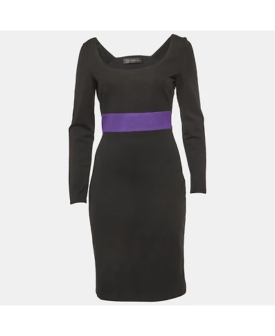 Pre-Owned Versace Women's Cotton Knit Mini Dress