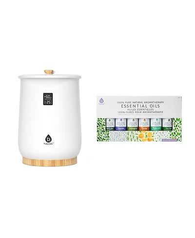 Pursonic Large-Capacity Towel Warmer with Essential Oils Bundle