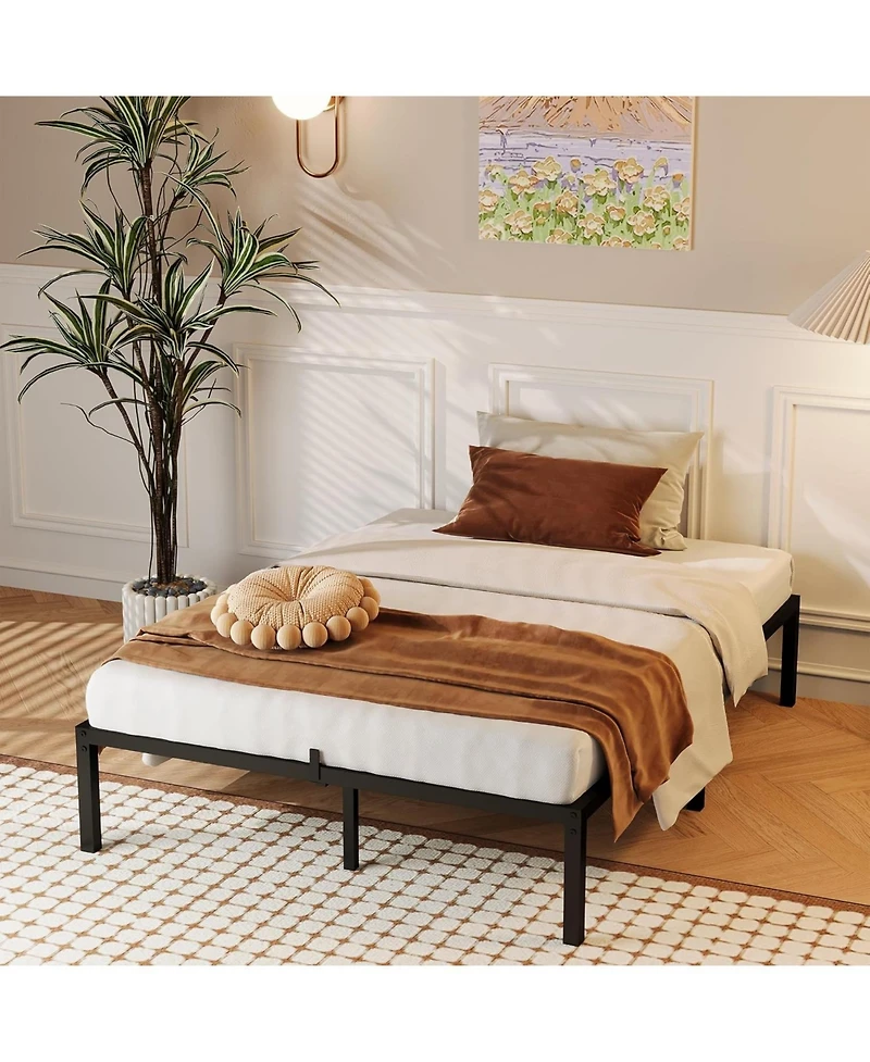 gaomon 10 Inch Bed Frames Heavy Duty Metal Platform Bed with Under Bed Storage, Sturdy Steel Slat Support, No Box Spring Needed