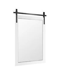 Lovmor Farmhouse 24 Inches W x 36 Inches H Rectangle Framed Wall Bathroom Vanity Mirror Accent Mirror