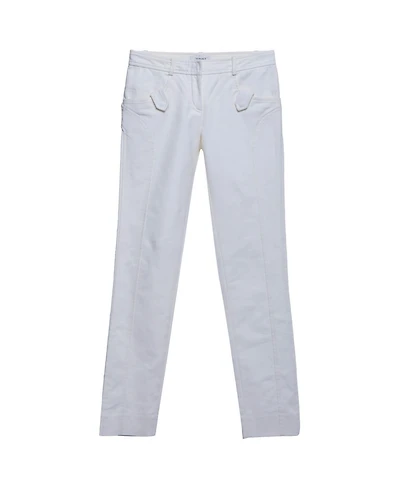 Pre-Owned Versace Women's Cotton Blend Straight Fit Pants