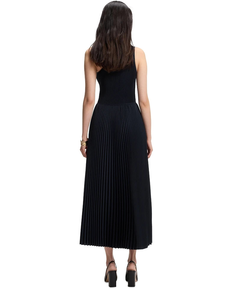 Boss by Hugo Women's Skirt Rib-Knit One-Shoulder Dress