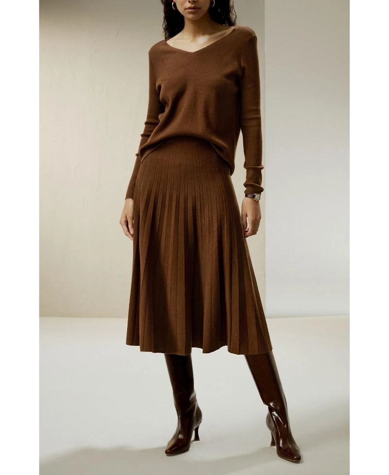 Lilysilk Women's V-neck Ultra-fine Merino Wool Sweater