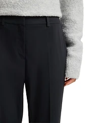Boss by Hugo Women's Stretch-Cotton Twill Regular-Fit Trousers