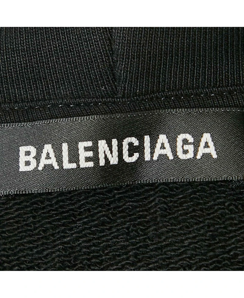 Pre-Owned Balenciaga Women's Logo Print Cotton Hoodie