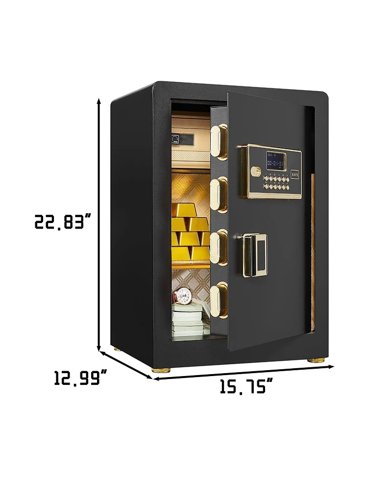 Clihome Solid Alloy Steel Office Home Safes Box with Electronic Keypad and Smart Alert
