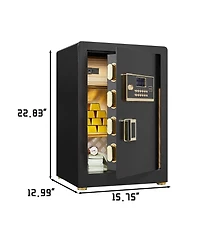 Clihome Solid Alloy Steel Office Home Safes Box with Electronic Keypad and Smart Alert