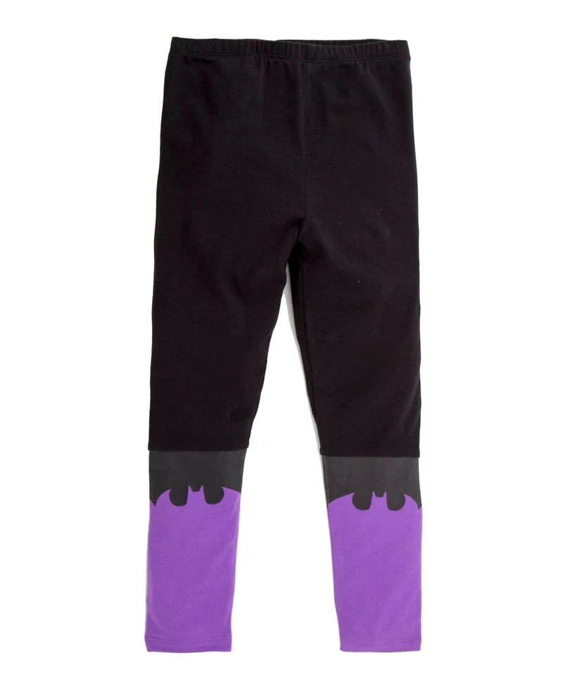 Justice League Warner Bros Costume Dress Leggings Cape and Headband 4 Piece Set