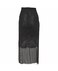Pre-Owned Dolce & Gabbana Women's Mesh Double Layered Midi Skirt