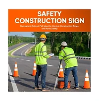 Pyle 28" Fluorescent Pvc Traffic Safety Cone -(PTCN28X4) - Pack of 4