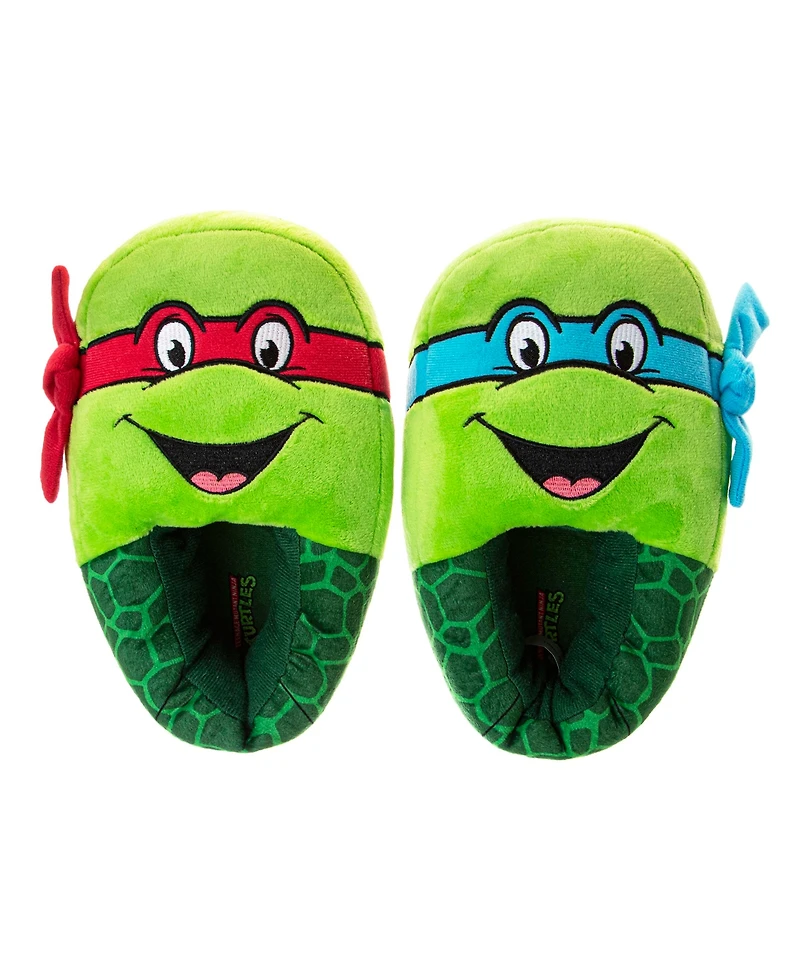 Nickelodeon Teenage Mutant Ninja Turtles Boys' Slippers Soft, Cozy, and Fun SlipOns (Toddlers Sizes 5-12 / Big Kids Sizes 13-5)