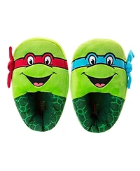 Nickelodeon Teenage Mutant Ninja Turtles Boys' Slippers Soft, Cozy, and Fun SlipOns (Toddlers Sizes 5-12 / Big Kids Sizes 13-5)