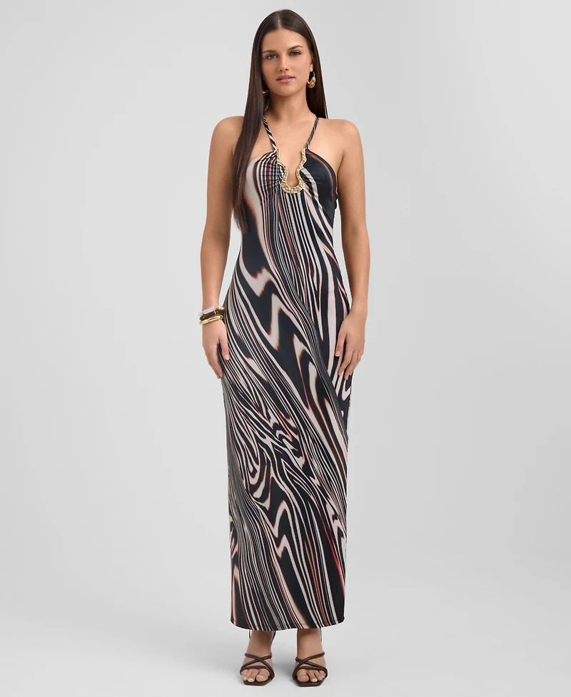 Rachel Roy Women's Halter Neck Maxi Dress