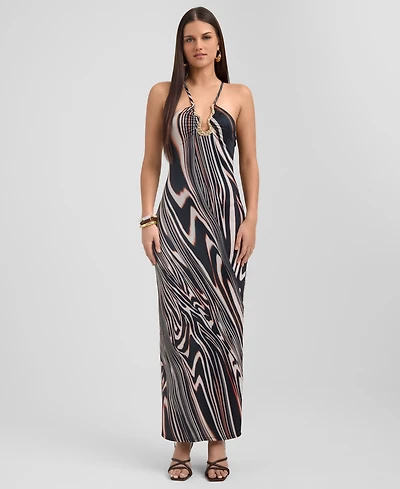 Rachel Roy Women's Halter Neck Maxi Dress