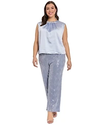 Muse Plus Tucked Beaded Crew Neck Top