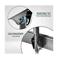 Pyle Ceiling Tv Mount Bracket, Adjustable Height & Tilt, 37''-70'' TVs