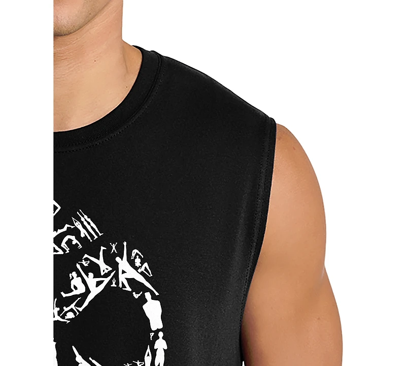 La Pop Art Men's Om Mantra Print Tank Top