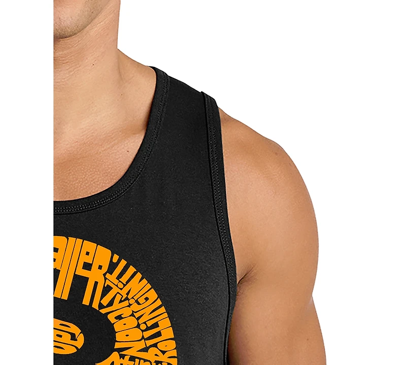 La Pop Art Men's Bitcoin Symbol Graphic Tank Top