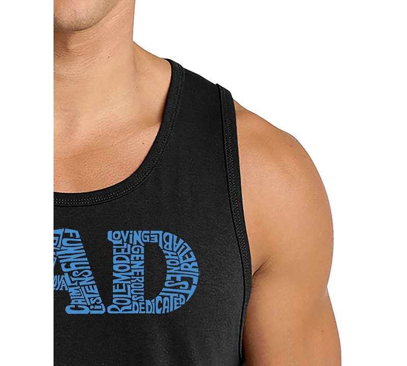 La Pop Art Men's Dad Typography Word Graphic Tank Top