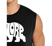 La Pop Art Men's Explore Bear Graphic Silhouette Tank Top