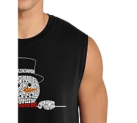 La Pop Art Men's Snowman Word Tank Top