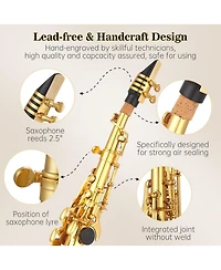 gaomon Straight Soprano Saxophone Complete Set