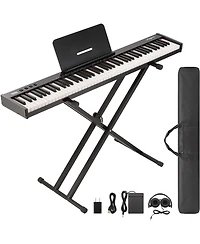 gaomon 88-Key Full Size Digital Piano Complete Set - Bluetooth Stand Case Headphones Adapter