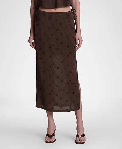 Avec Les Filles Women's Drawstring Midi Skirt
