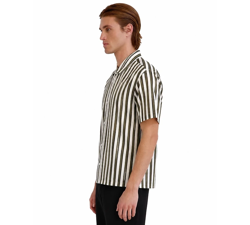 Karl Lagerfeld Paris Men's Cotton Stripe Shirt