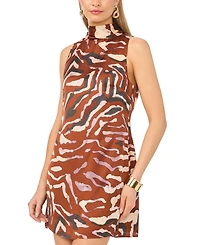 Parker Women's Sleeveless Mock Neck Mini Dress