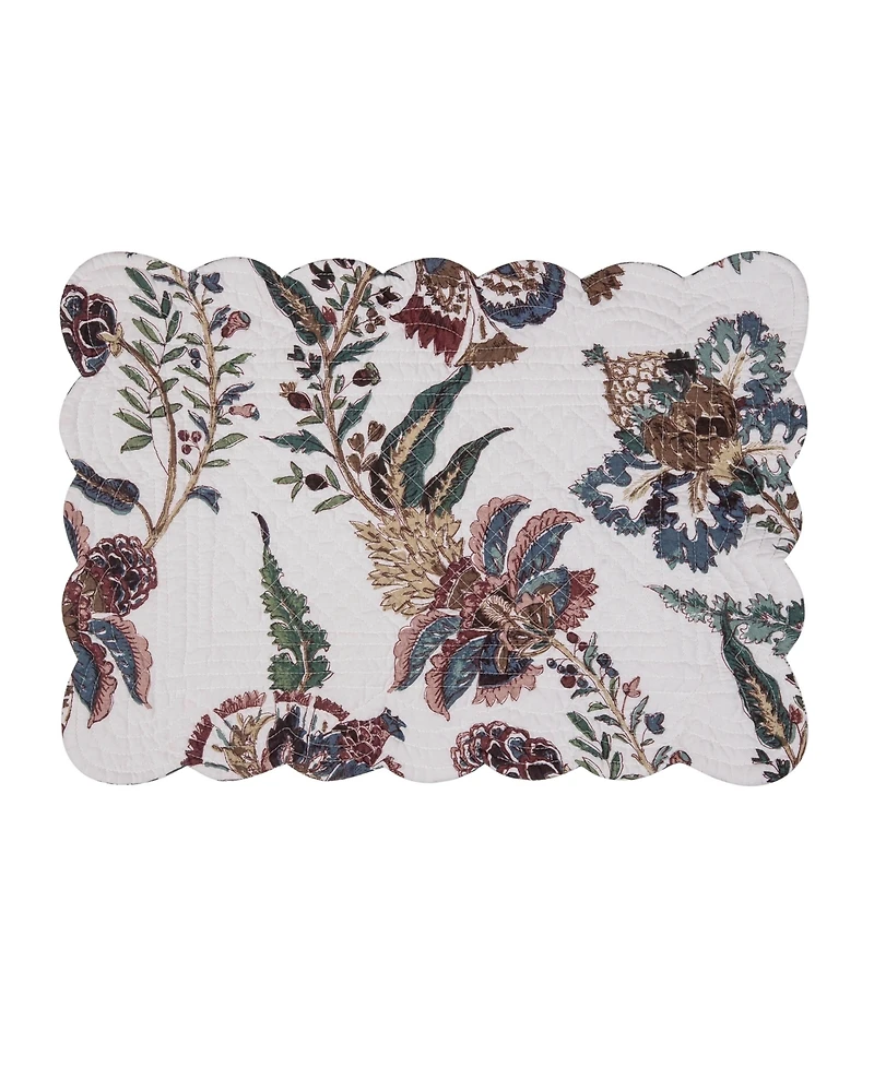 C&F Home Braelyn 100% Cotton Quilted Set of 6 Placemats 13" x 19"