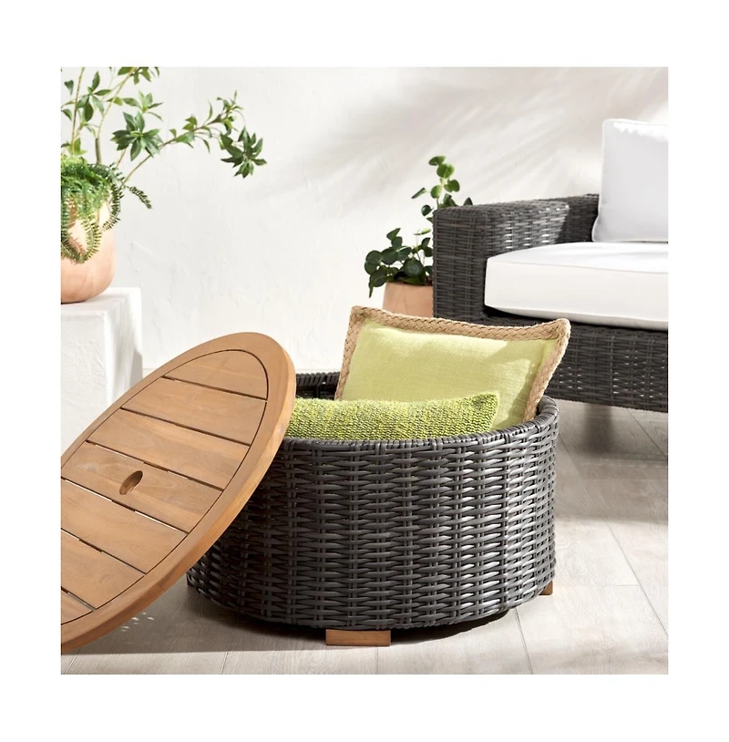 Safavieh Anguilla Wicker Outdoor Coffee Table