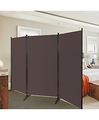sumyeg 6-Foot 3-Panel Folding Room Divider with Durable Hinges and Steel Base