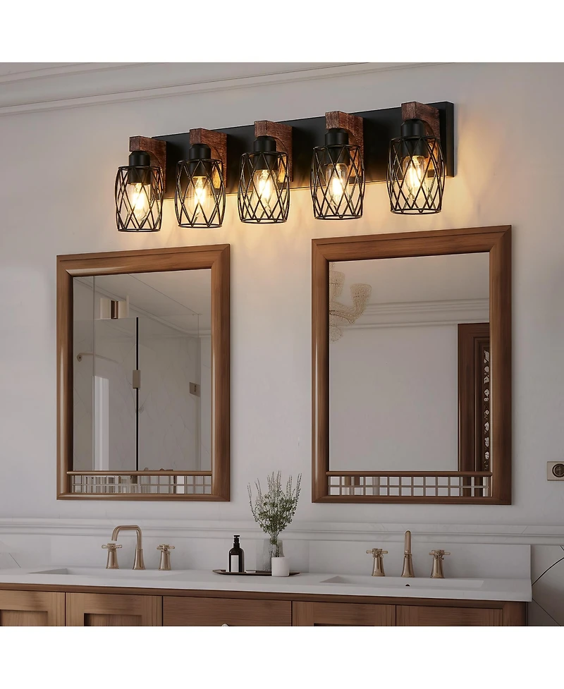 Midola 31" Industrial Vintage 5-Light Wall Sconce