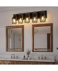 Midola 31" Industrial Vintage 5-Light Wall Sconce