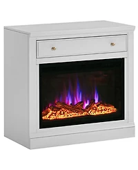 Amren 32" Wood Drawer Open Base with Fireplace Insert