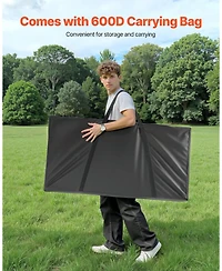Mecale Cornhole Set, 4x2 Feet Solid Wood Toss Game Boards With 8 Bean Bags And Carrying Case For Indoor And Outdoor Play