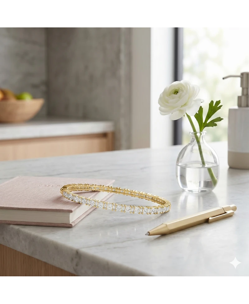 Simona Radiant Square 4-Prong Cz Bangle