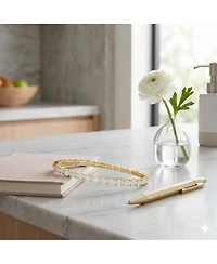 Simona Radiant Square 4-Prong Cz Bangle